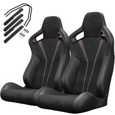 2PC Racing Bucket Seats PVC