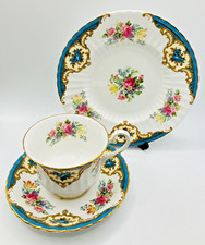 Stunning Grosvenor China Jackson & Gosling Blue Kenley Trio Excellent Condition