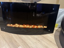 Electric Fire Wall Mounted Curved Glass with Remote Control