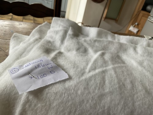 Curtain interlining white used - curtain,