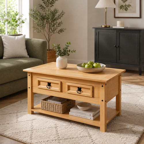 Coffee table solid pine living - table,