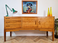 Vintage Mid Century 1960s Honey Teak Danish Design Sideboard Credenza BL631