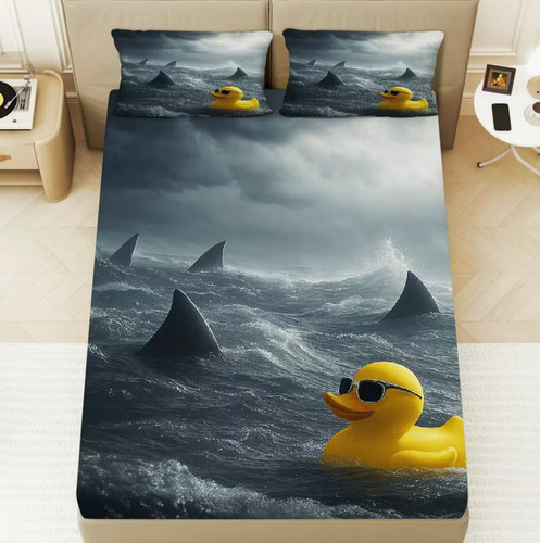 Cartoon rubber duck fitted - 45.cartoon,