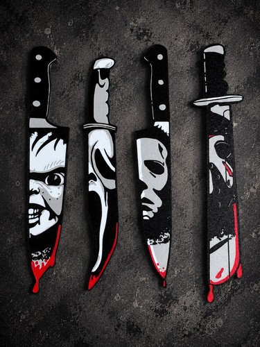 Horror knives printed wall - 3d,