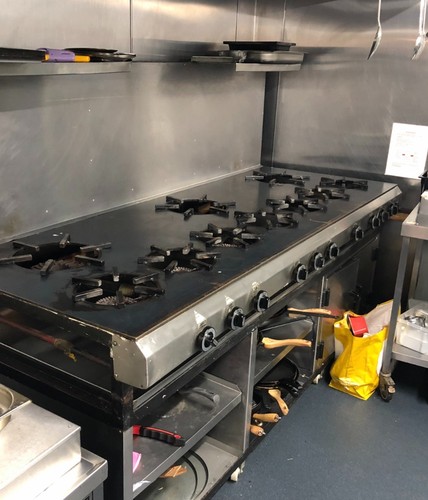 Gas cooker with - hoops., used