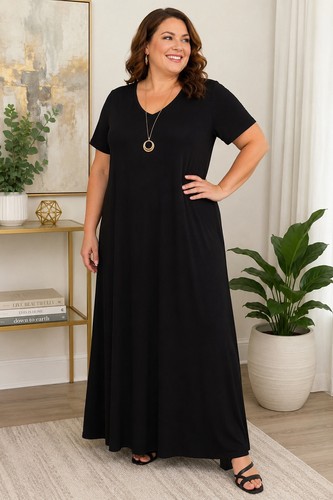 Attitudes renee black - black, maxi