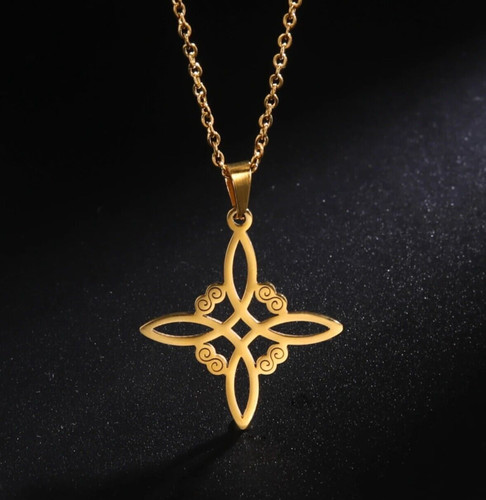 Small golden witches knot - small,