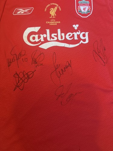 Liverpool 2005 shirt signed - liverpool,