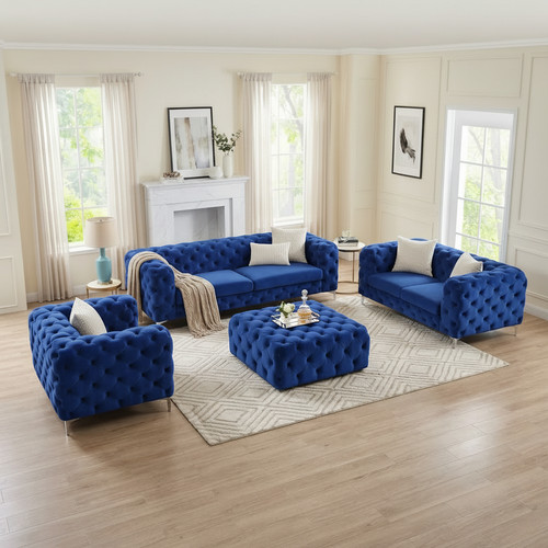 Luxury velvet sofa set - 3+2,