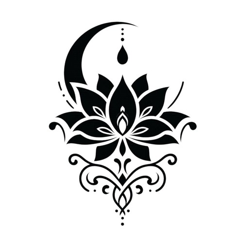 Lotus flower vinyl decal - vinyl,
