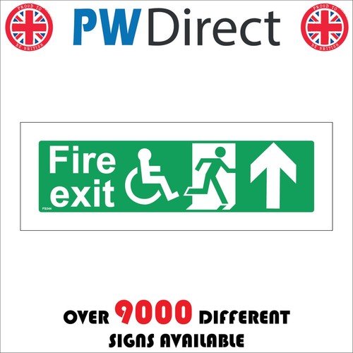 Sign fire exit arrow - up,