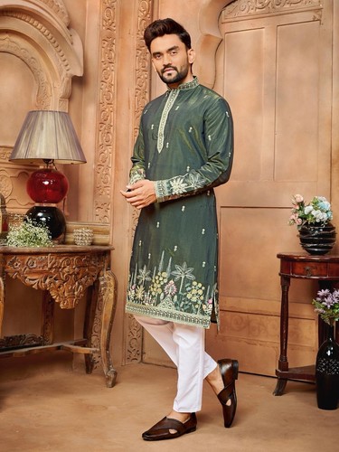 Mens roman shimmer kurta - shimmer,
