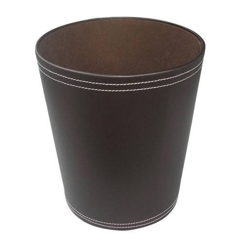 Leather garbage bin bins - leather,