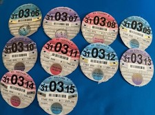 OLD USED TAX DISC  10x FROM