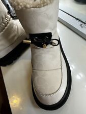 Coach White Snow Boots Size 4