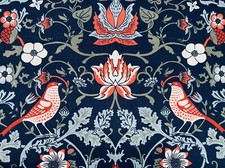 Folklore Motif Fabric Forest