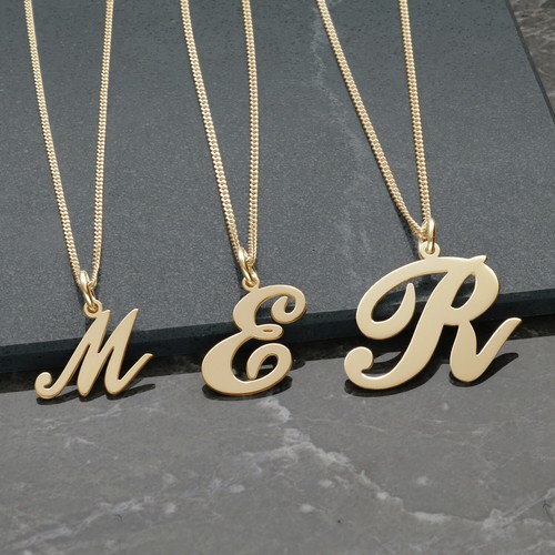 9ct gold plated any - plated, initial
