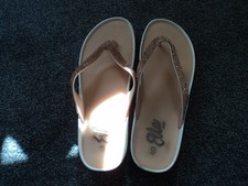 Ladies Ella Diamante Flip Flops Sandals Comfort Toe Post Summer Beach