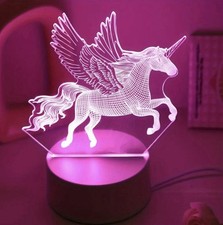 Unicorn 3D Night Light With