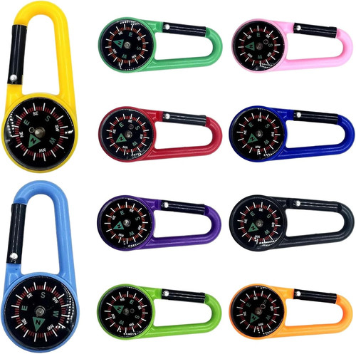 10pcs carabiner compass mini - 10pcs,