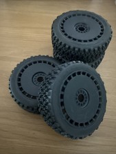 1/8 RC Buggy/Truck Wheels & Tyres x4 Black