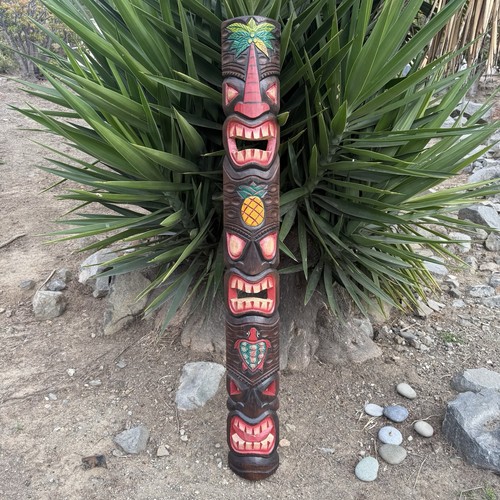 Tiki totem face - tiki, palm