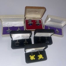 6x Vintage Boxed Cuff links