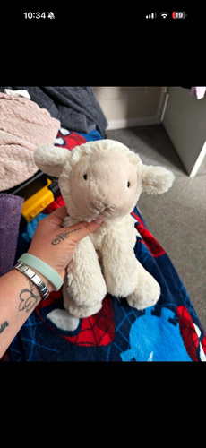 Jellycat smudge lamb - jellycat, white