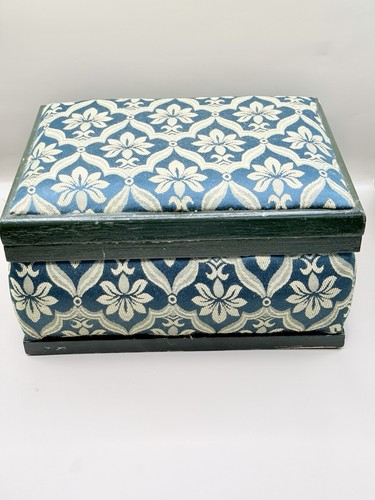 Vintage green gold fabric - vintage,