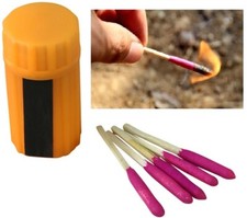 NEW KombatUK Windproof & Waterproof Survival Camping Matches in Pot with Striker