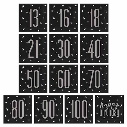 Black silver age birthday - black,