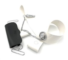 Cross Belt White PVC Black