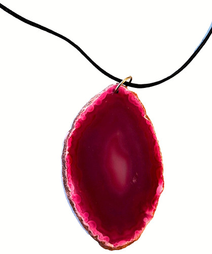 Real deep pink fuchsia agate