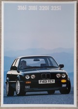 BMW 3 Series E30 Saloon Brochure 1988 - 316i  318i  320i  325i  SE  Sport