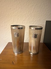 Antique Pair Of Horn Beakers /