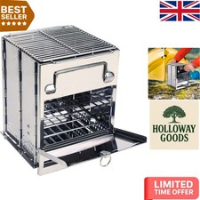 Multi-Fuel Portable Camping Stove - Foldable & Ideal for Outdoor Cooking