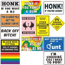 Funny Bumper Stickers, Adult