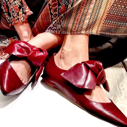 Zara leather shoes pointed - leather,