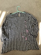 Women’s Size 12 Top Tesco, Checked Floral Design