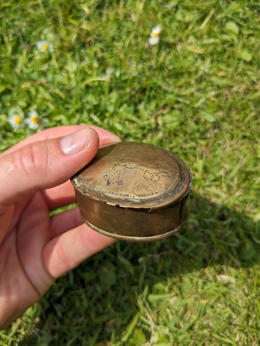Vintage brass snuff - brass, box