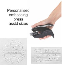 Custom embossing press, for