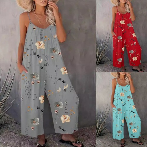 Ladies print overalls - ladies,