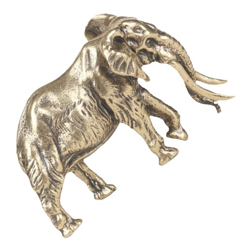 Golden brass elephant - golden,