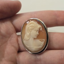 vintage silver cameo