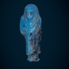 Ancient Egyptian Antiquities Ushabti Blue Faience Servant Figure Egyptian BC