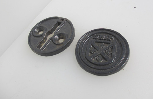 Vintage iron keyhole cover - vintage,