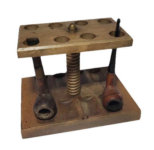 Vintage pipe stand with - vintage,