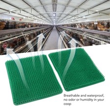 6pcs Chicken Mat Egg Plastic Mat Egg Crate Mat Grass Green