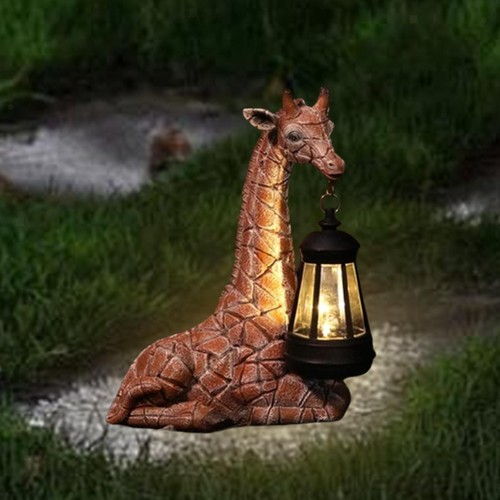 Garden giraffe statue - statue, lawn