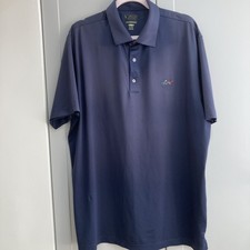 Greg Norman short sleeve golf polo shirt - navy - Men’s XL 50” chest (O15/8)